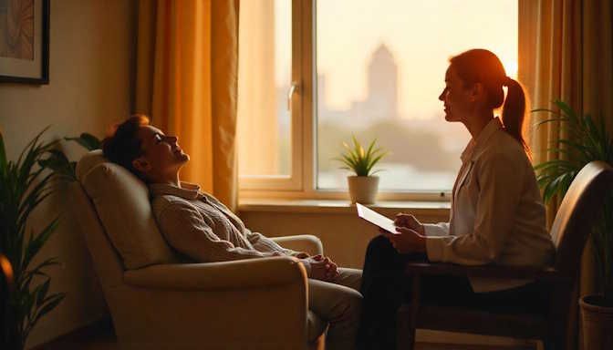 ADHD session with hypnotherapist and client in the middle of a session at oklahoma city elite hypnosis