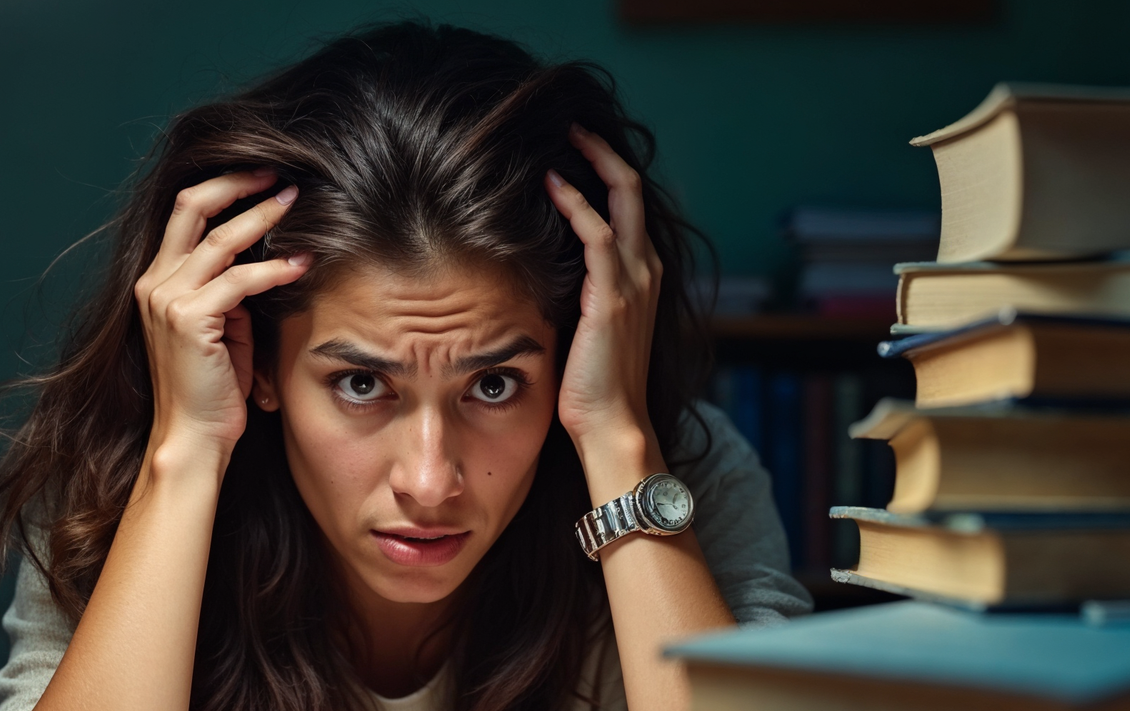 woman dealing with anxiety and stress is overwhelmed and dealing with a panic attack in OKC