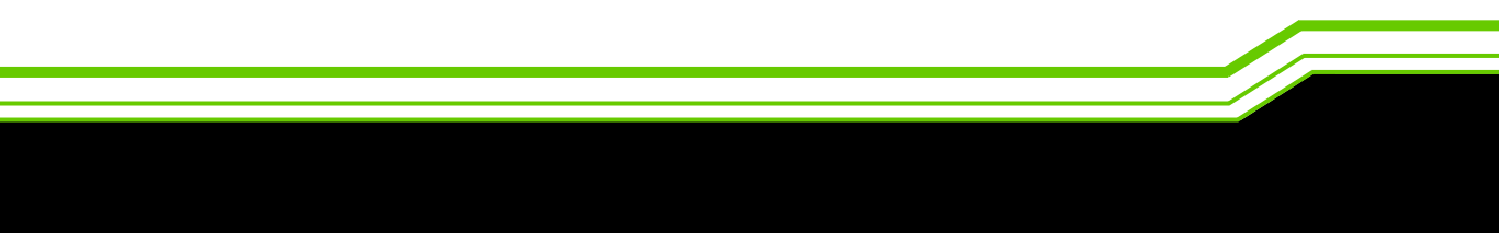 Black rectangular banner with a thin green-and-white decorative line along the top edge