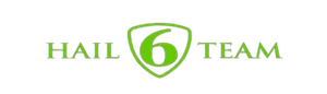 Hail Team 6 HAIL Team logo with green shield-shaped “6” icon and green text on white background