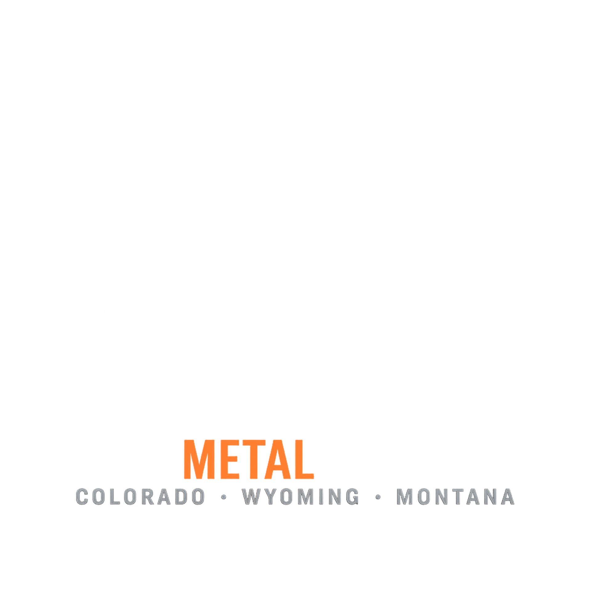 Vance Metal Buildings logo with Colorado, Wyoming, and Montana in gray on white background