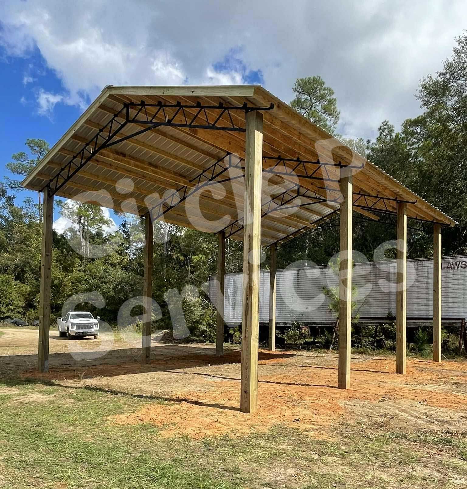 24ft pole barn 2