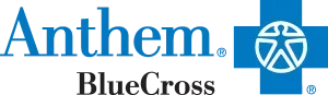 Anthem Blue Cross logo in blue and white with a circular star emblem