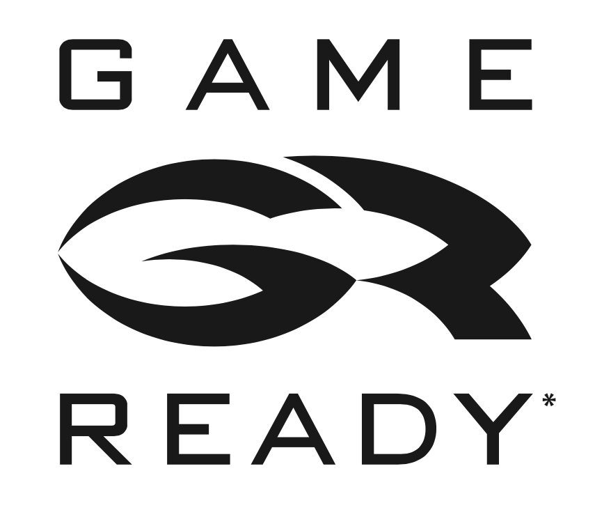 NVIDIA Game Ready logo with black text and emblem on a white background