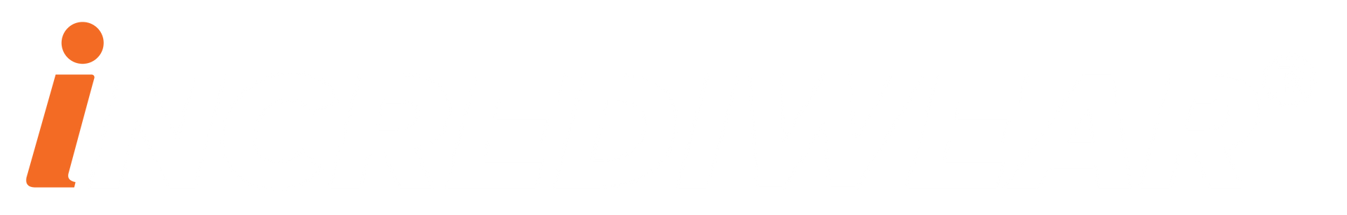 Orange lowercase “i” icon on a white background