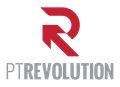 Red PT Revolution logo with gray PTREVOLUTION text underneath