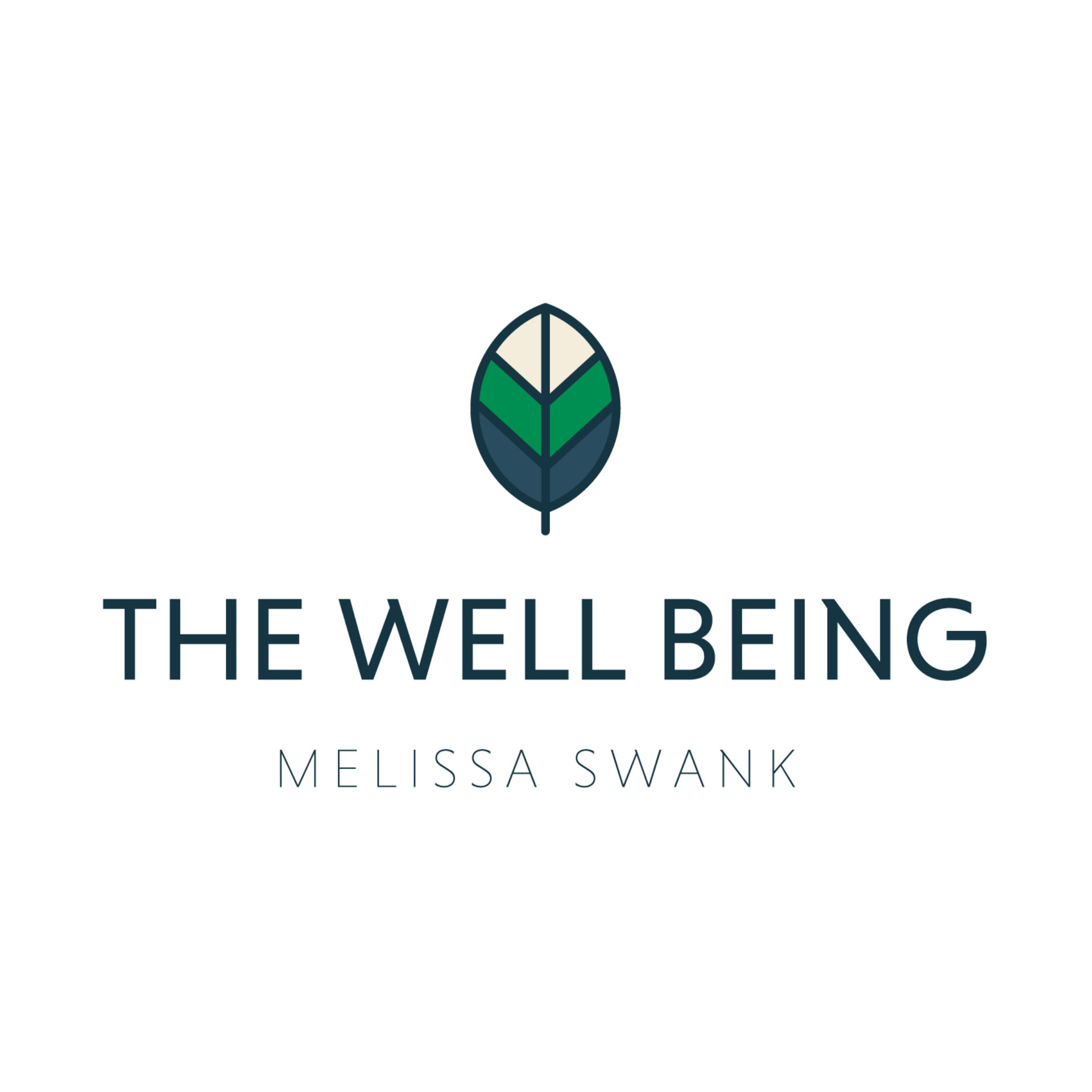 A logo for the well being by melissa swank