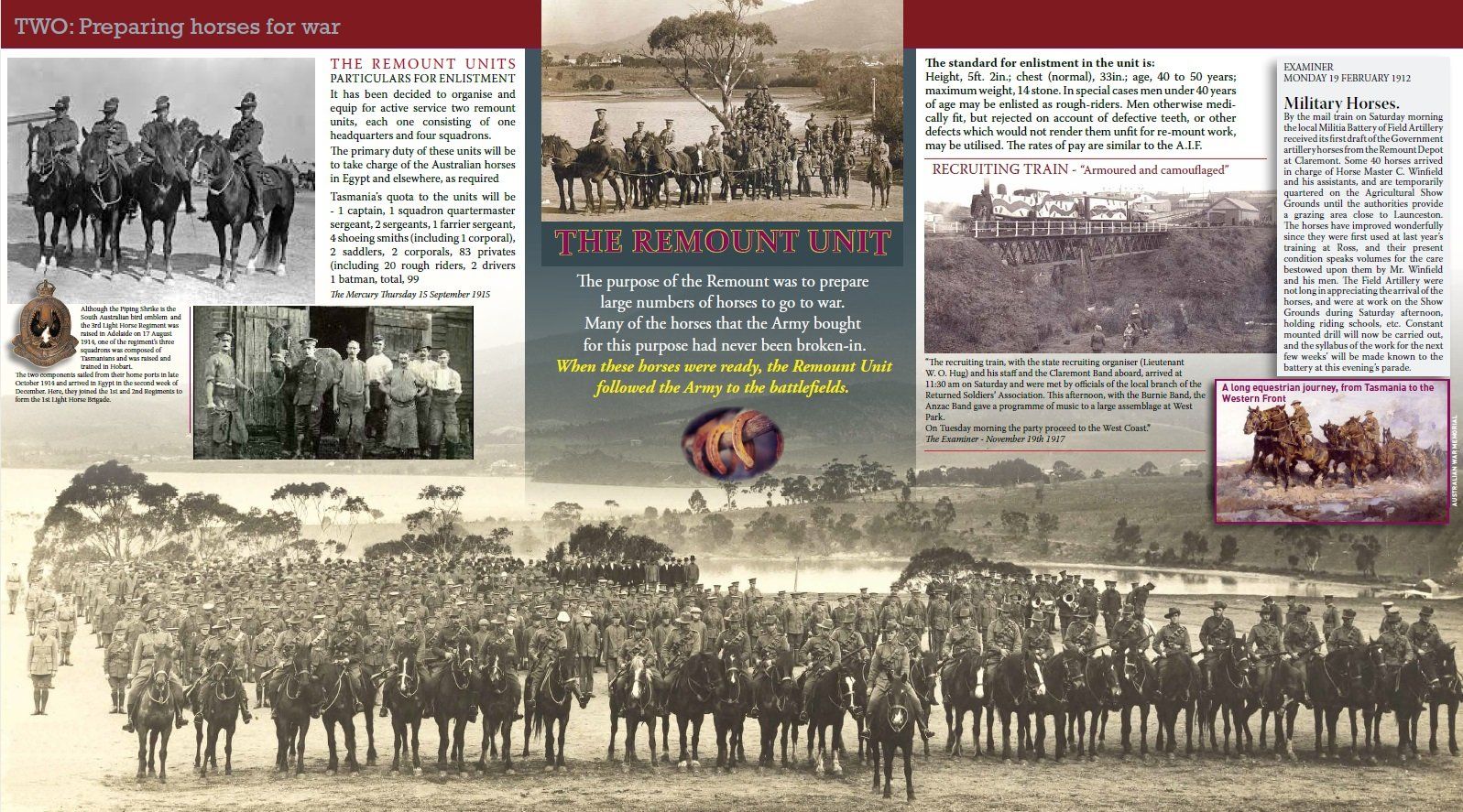 Preparing Horses For War - Claremont RSL