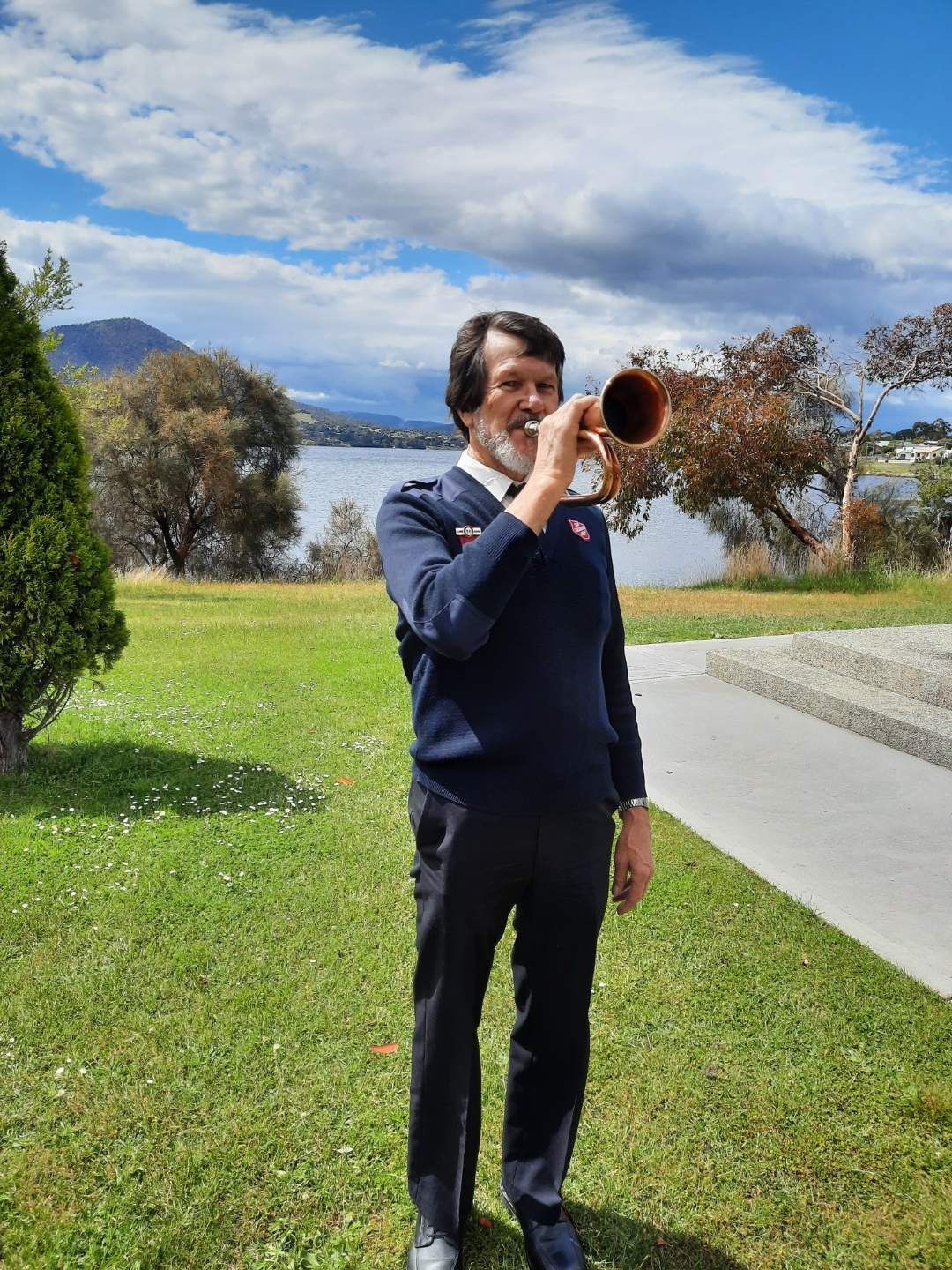 Man Holding A Trumphet - Claremont, TAS - Claremont RSL