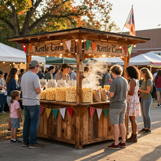 Kettle corn festival booth