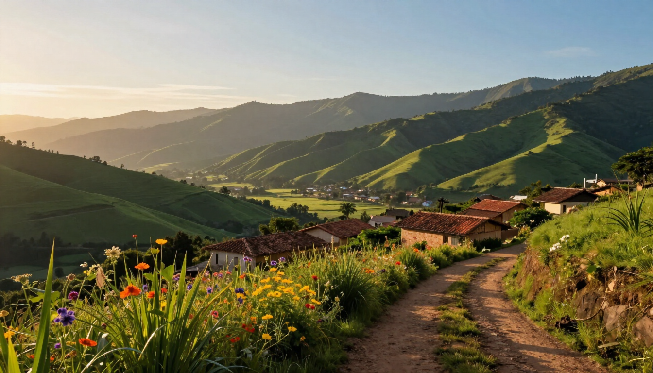 Serene landscape symbolizing the journey of repatriation to Latin America.