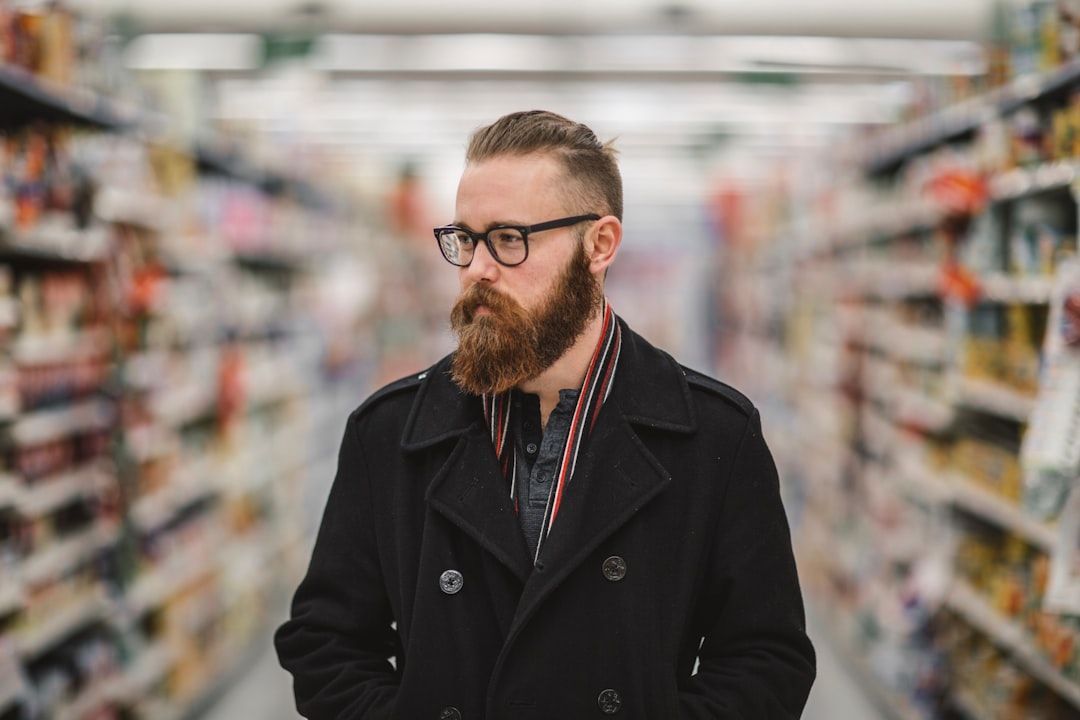 Man shopping in a grocery store.
