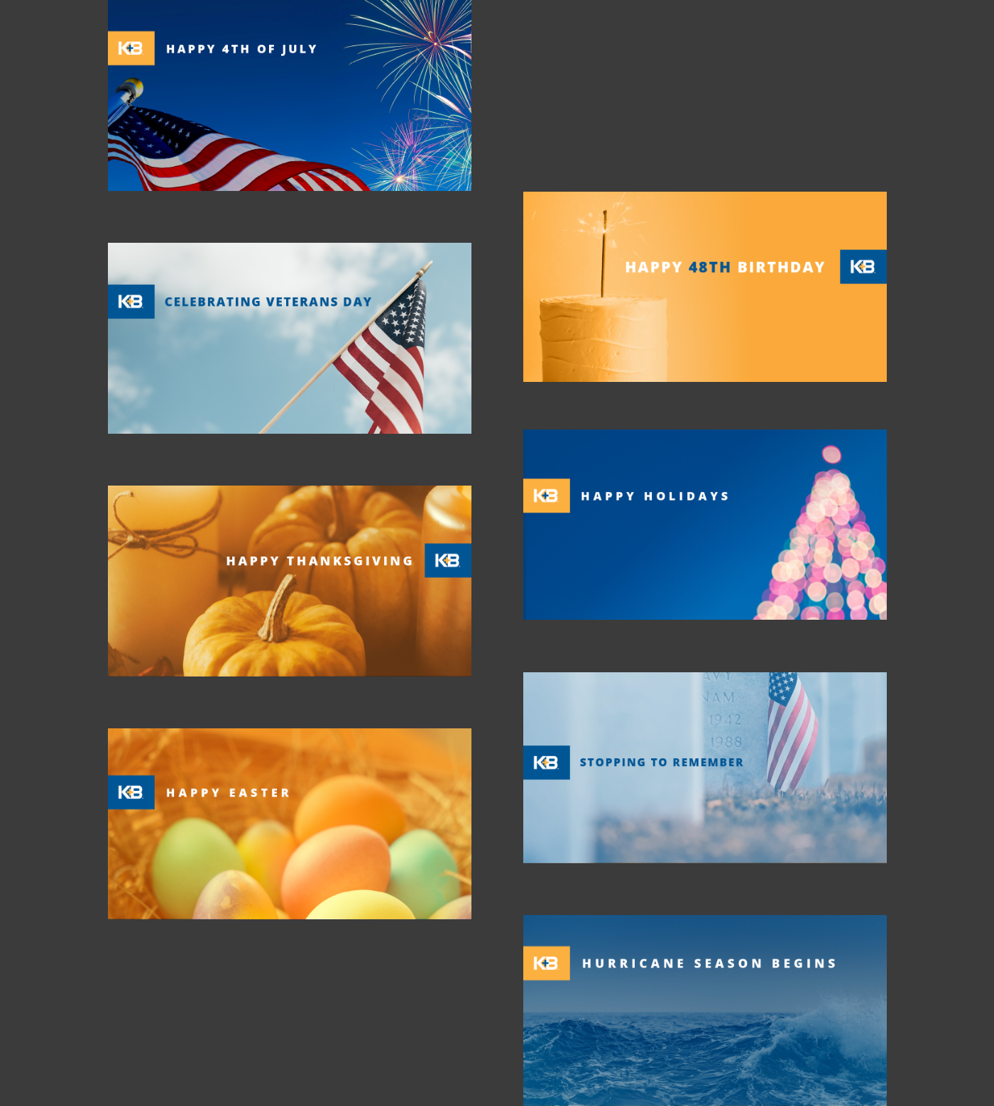 Holiday social media post images