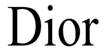 La parola dior è scritta in nero su sfondo bianco.