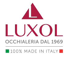 The luxol occhialeria dal 1969 logo is made in italy
