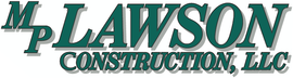 A logo for m lawson construction llc is shown on a white background.