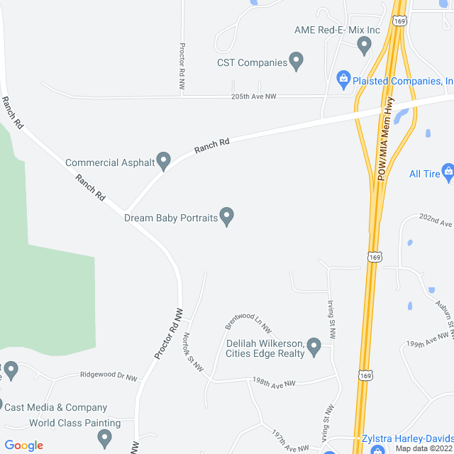 Map of business location