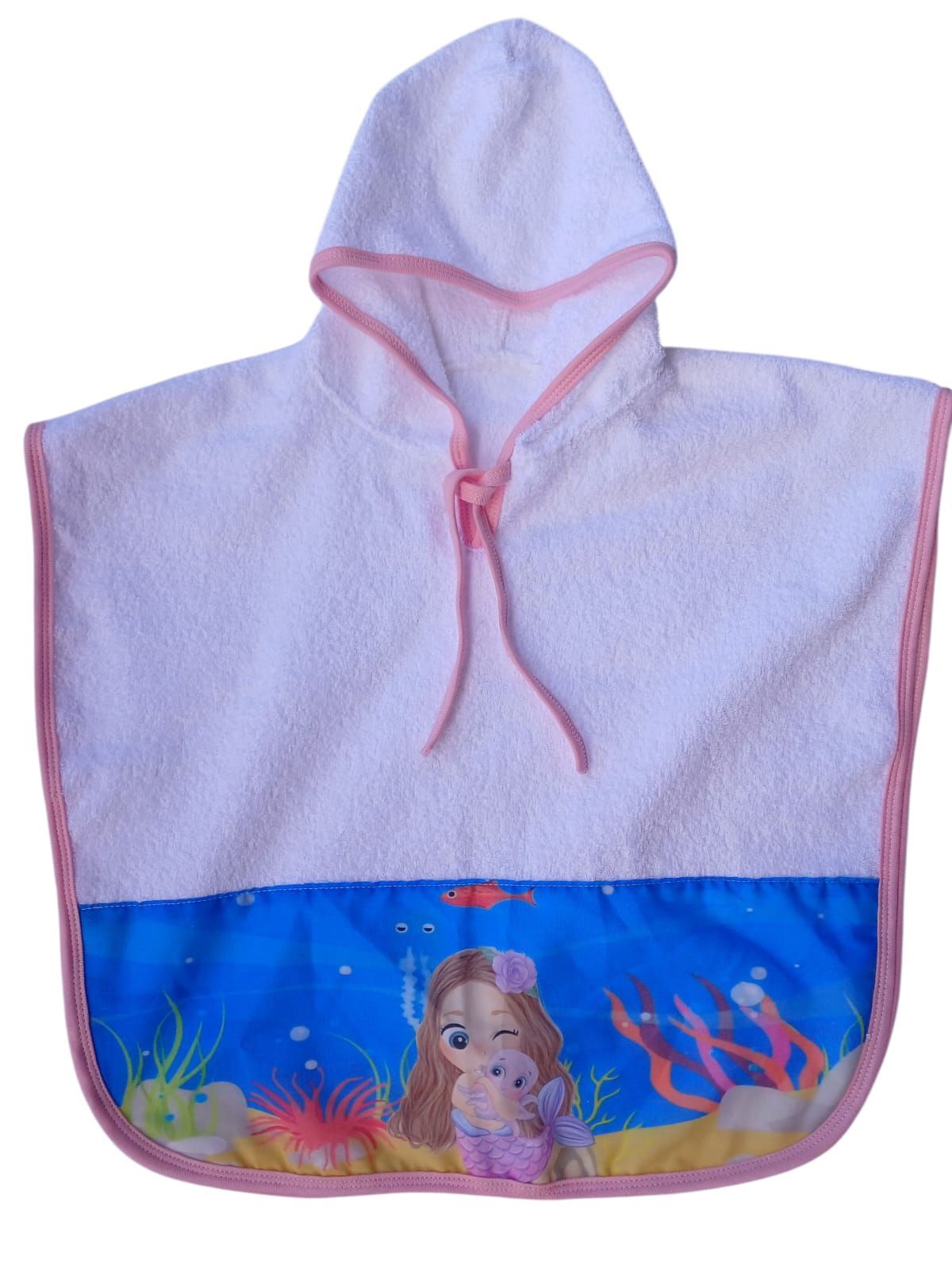 Ponchos de toallas sirenita