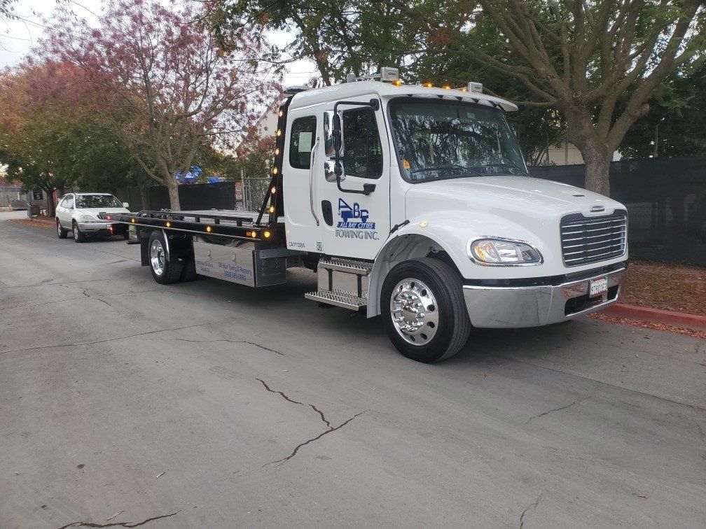 Big White Truck on the Road — Concord, CA — ABC Towing