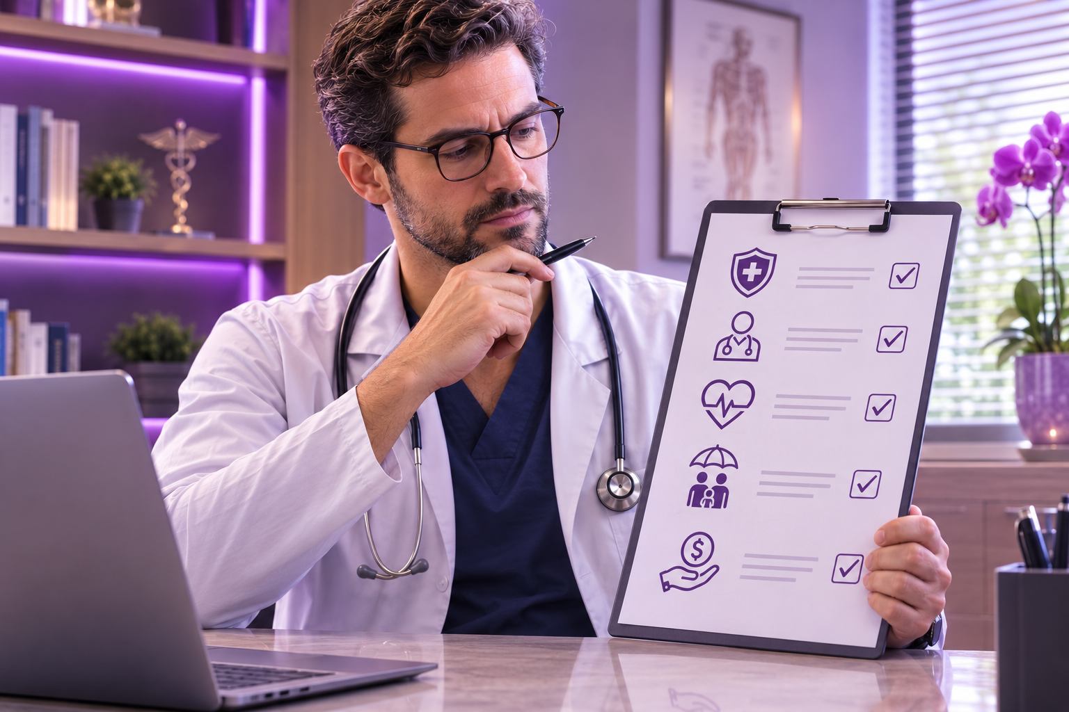 Descubra quais seguros um médico precisa ter, o que cada um protege e como montar uma proteção compl