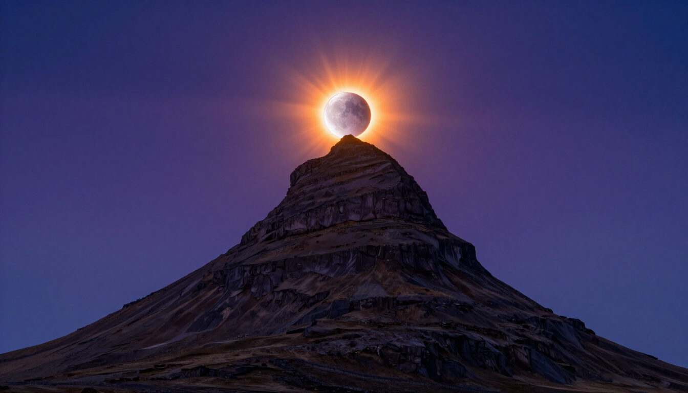 Eclipse over Kirkjufell