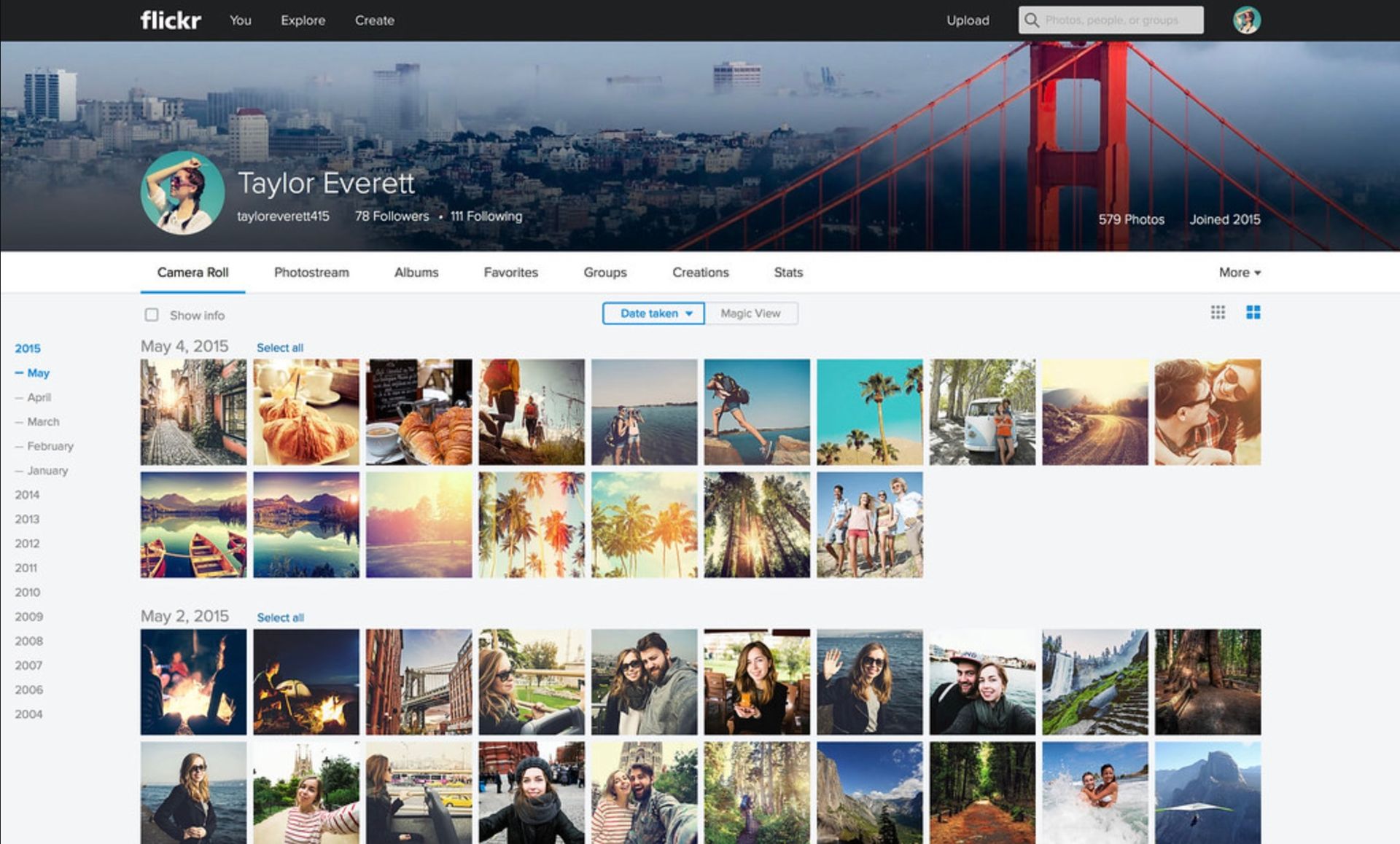Flickr screenshot