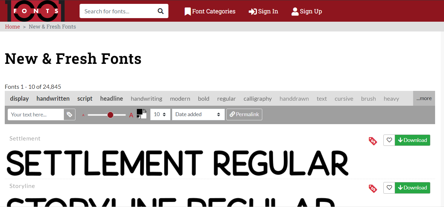 1001 fonts font generator tool