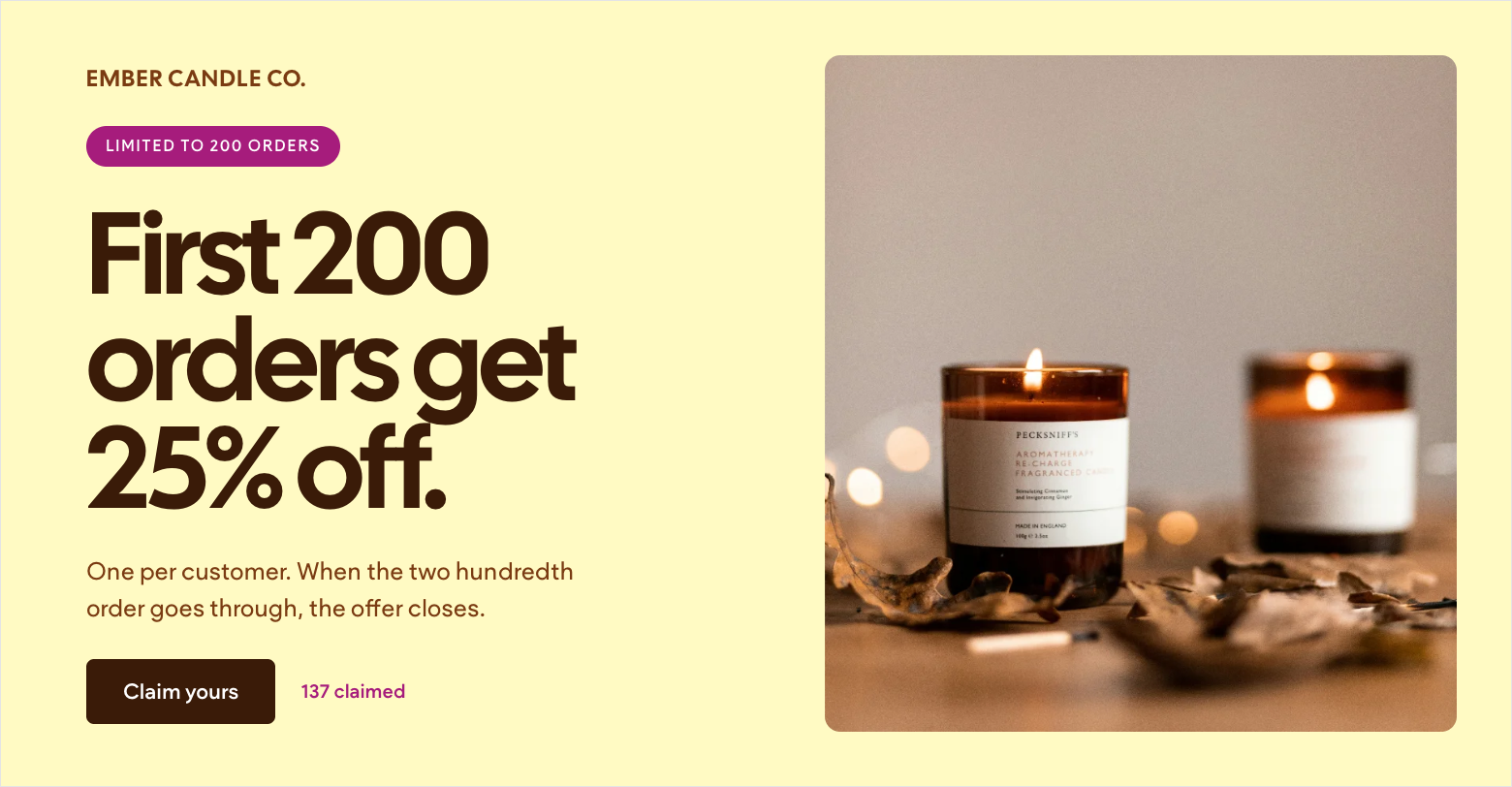 An example coupon that says 
