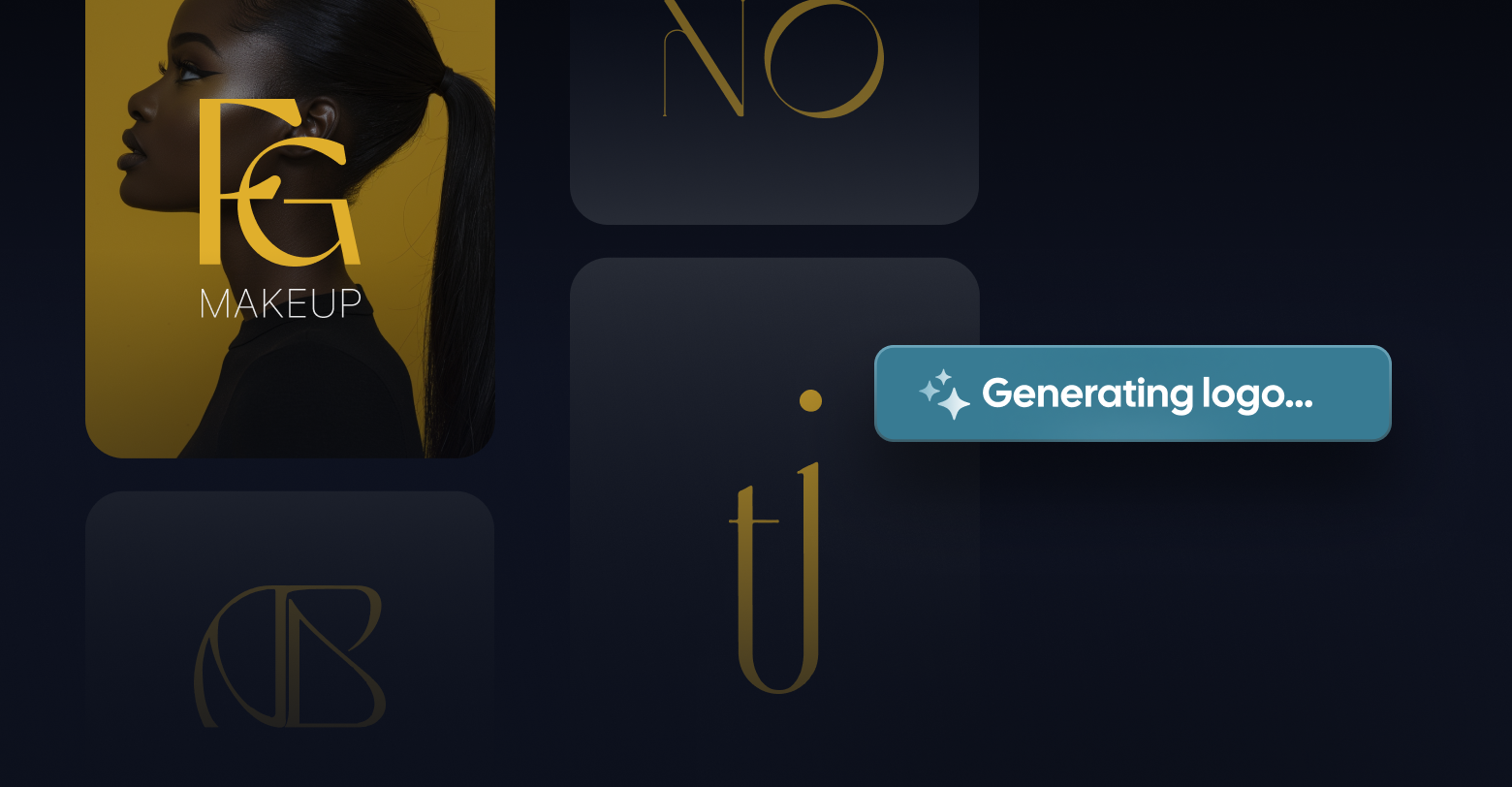 A screenshot of a website that says generating logo