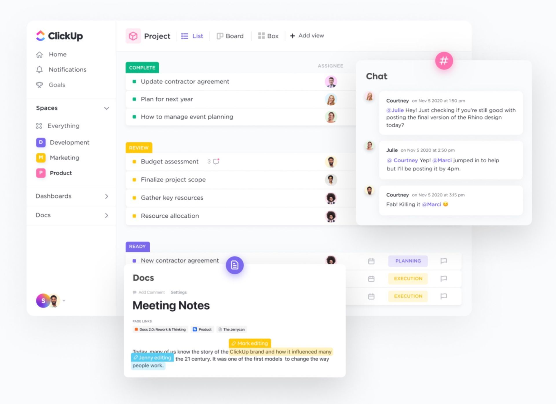 ClickUp's interface screenshot