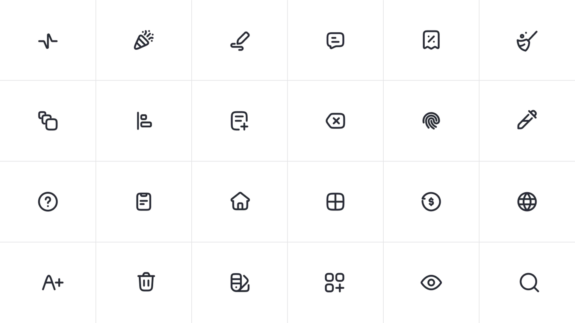 A collection of icons from the Duda platform
