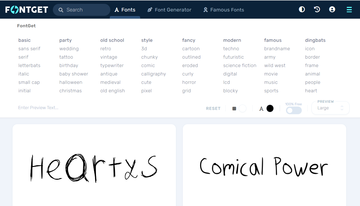 FontGet font generator tool