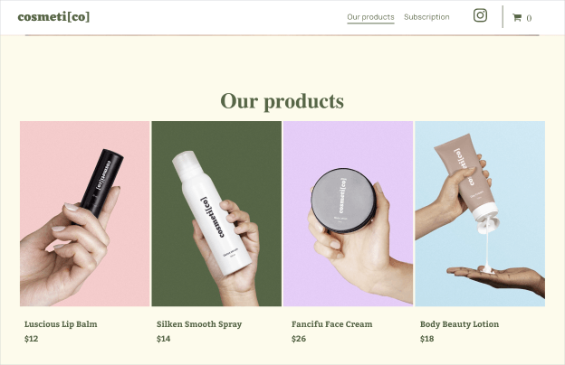A screenshot of a product page