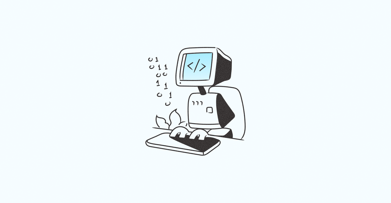A robot typing