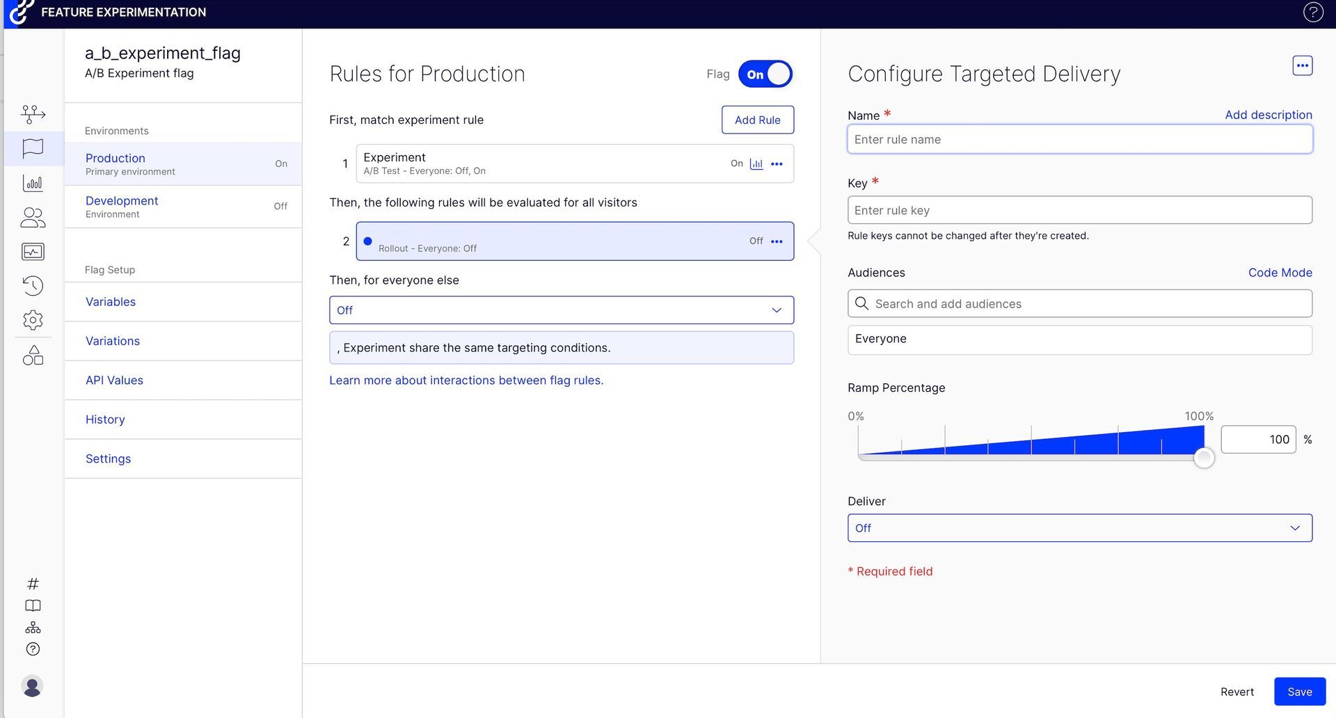 Optimizely's interface screenshot