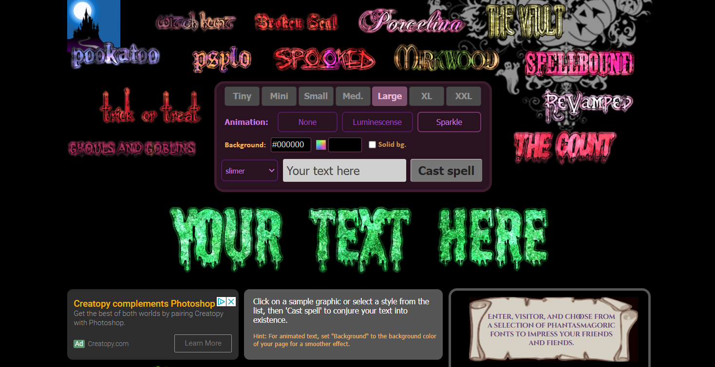 Pookatoo font generator tool