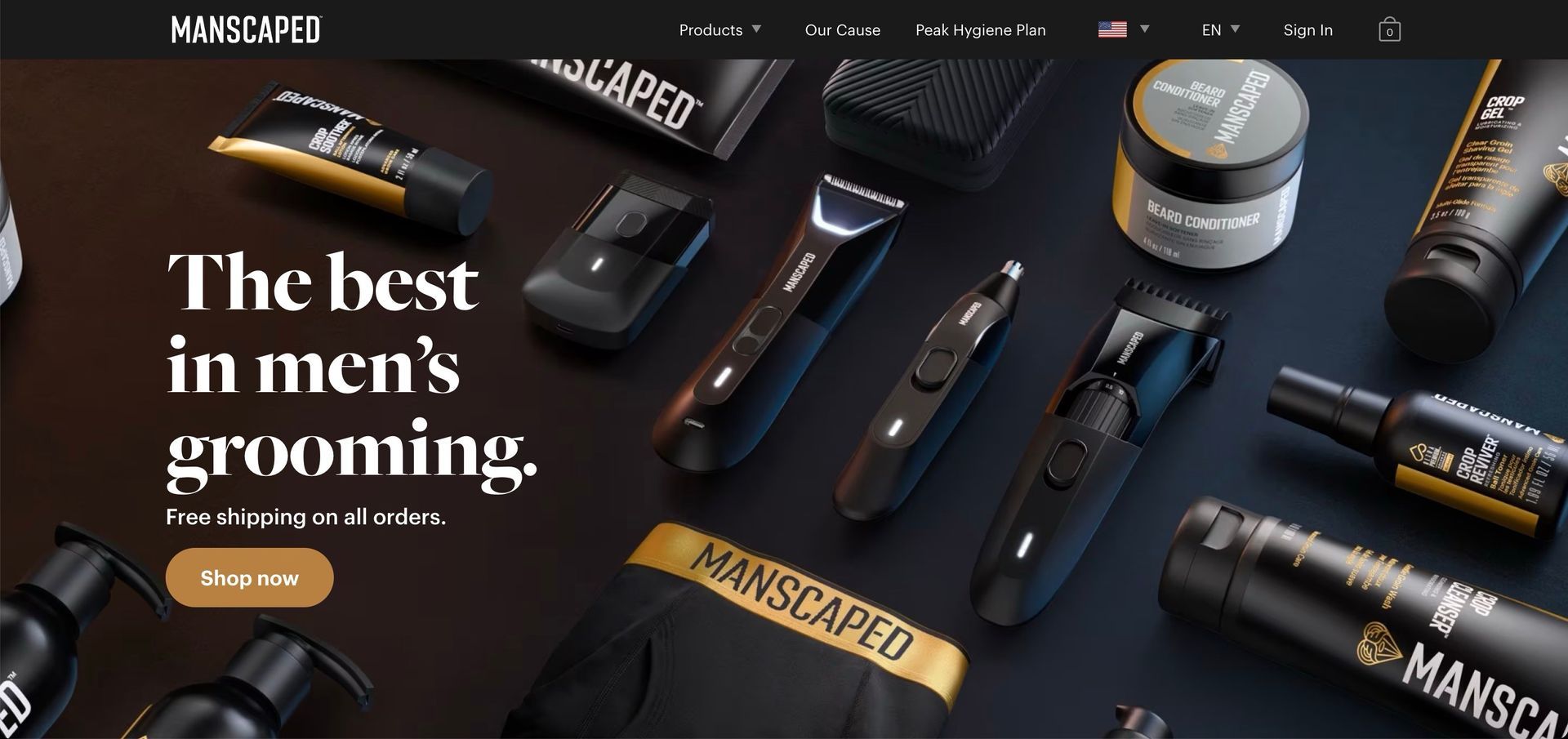 The best in men 's grooming is displayed on the website .