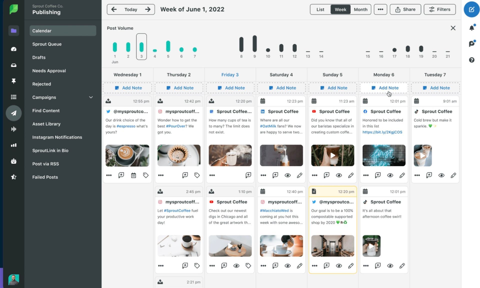 Sprout's interface screenshot