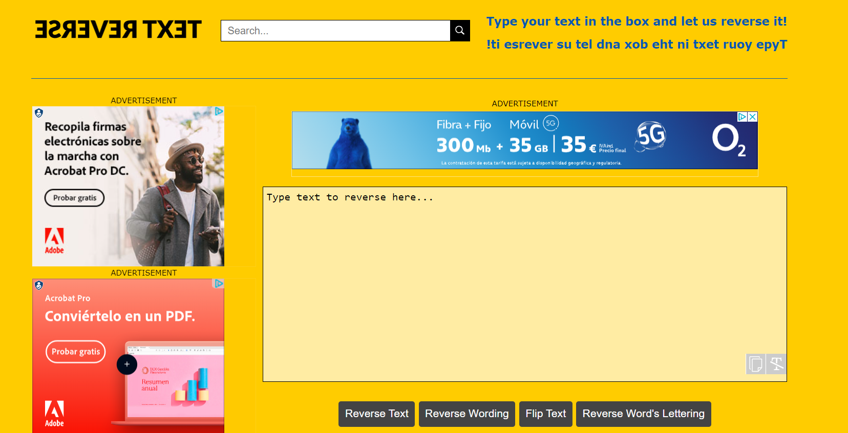 Textreverse font generator tool