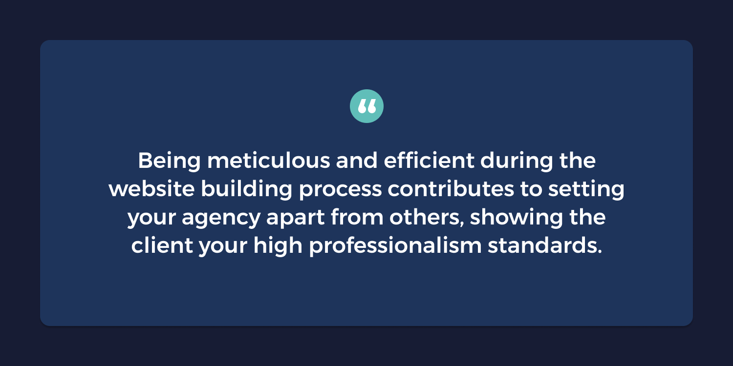 Website building efficiency quote