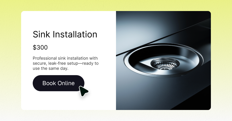 A screenshot of a plumber's website with a