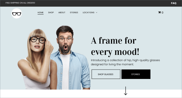 A screenshot of a landing page with CTAs