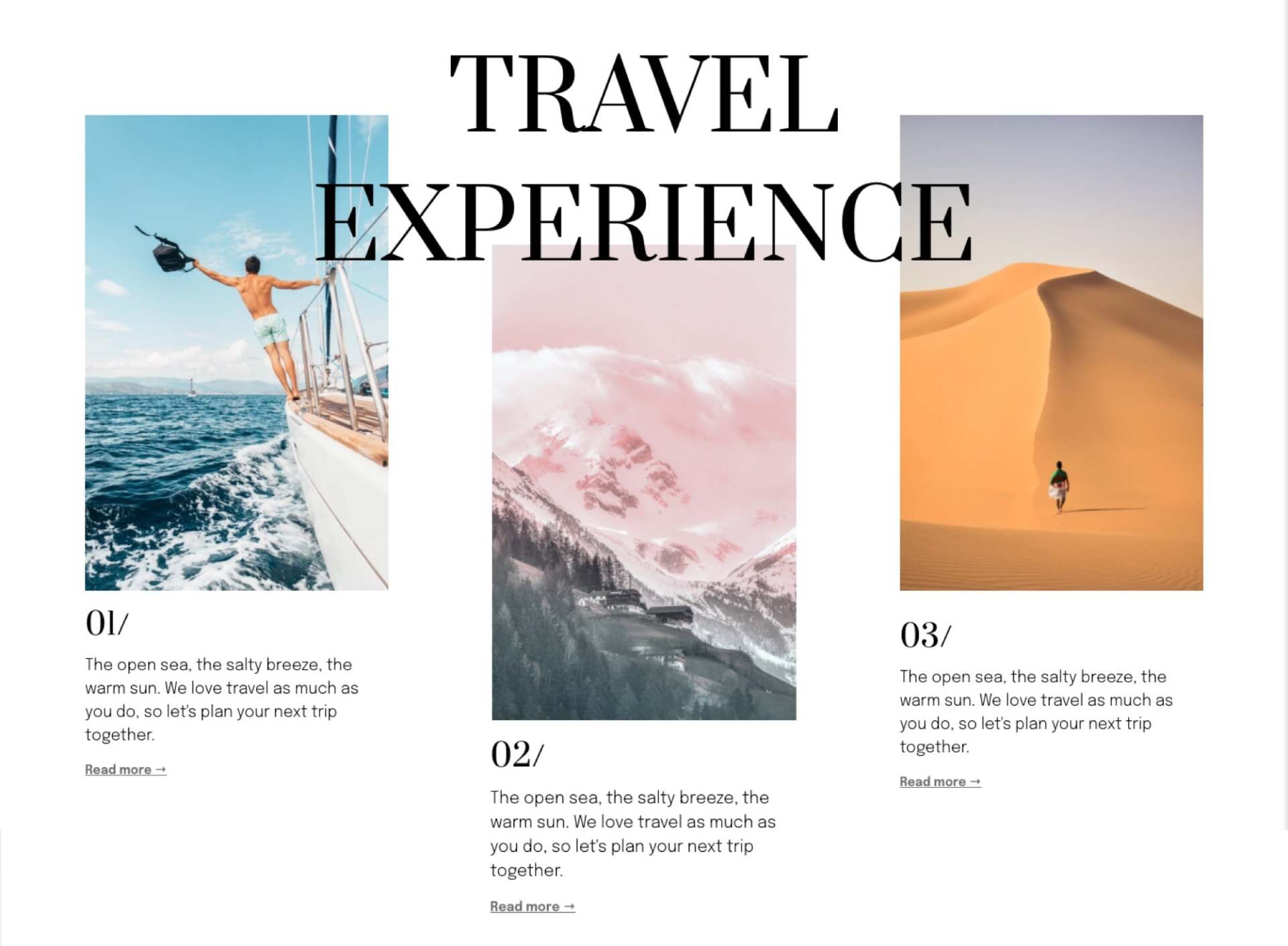 flexbox example of a content card collection