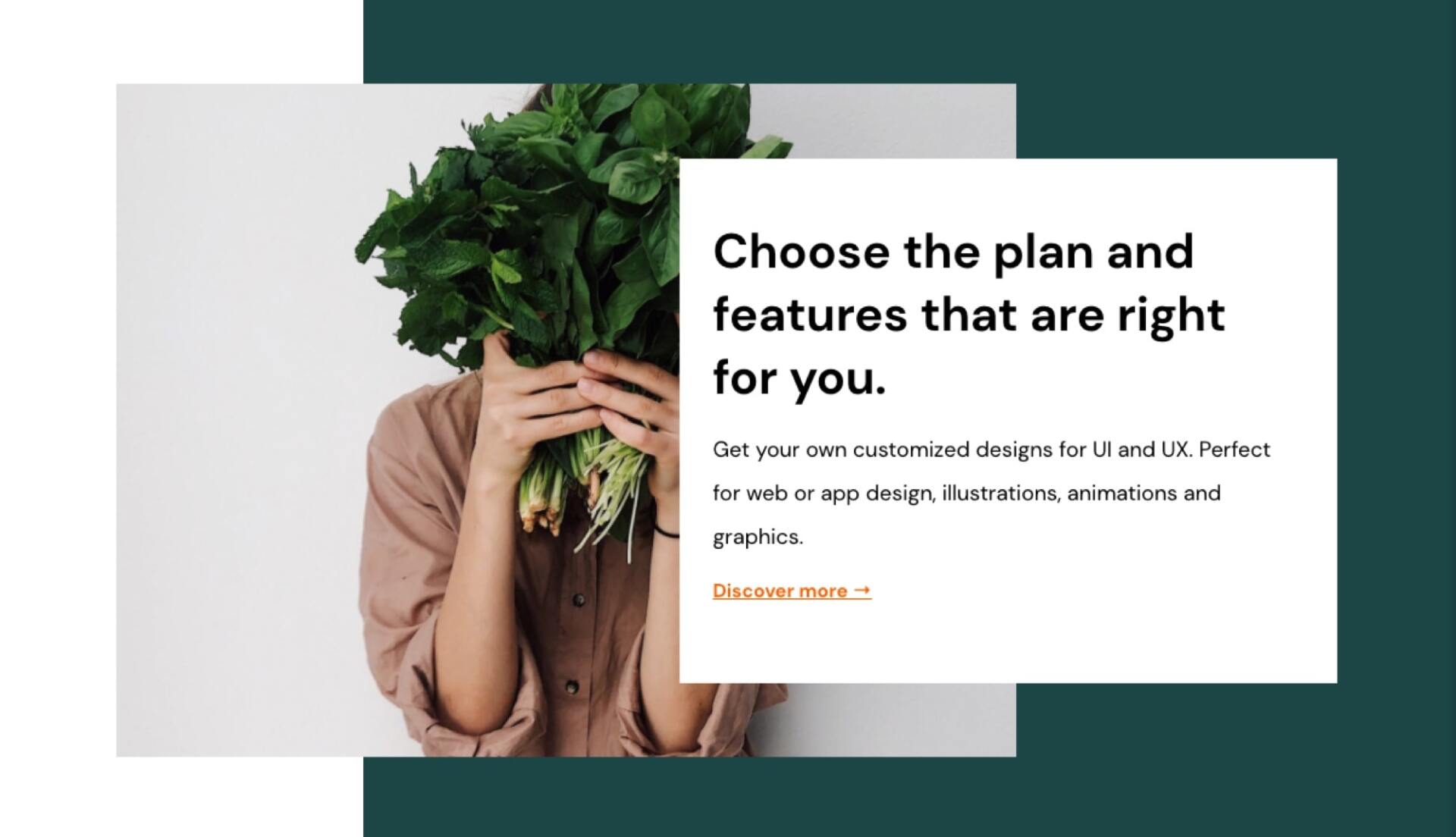 flexbox example of layered content