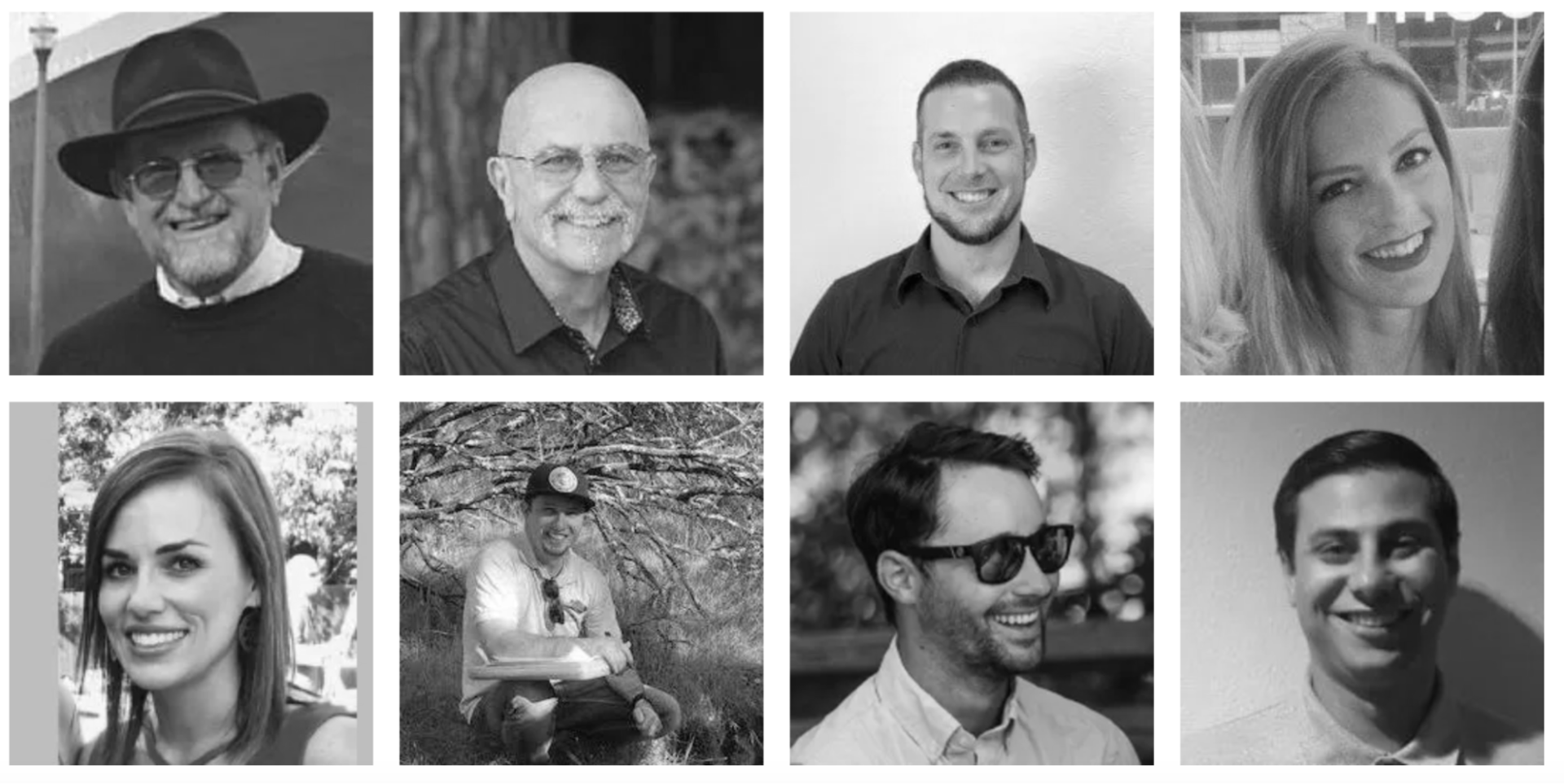 flexbox example of an employee photo gallery