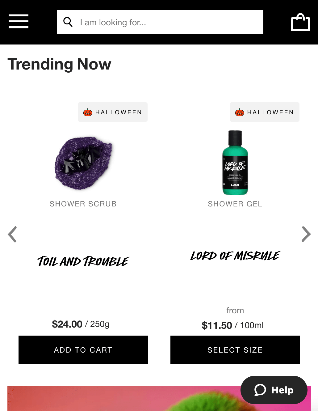 ecommerce mobile website lush