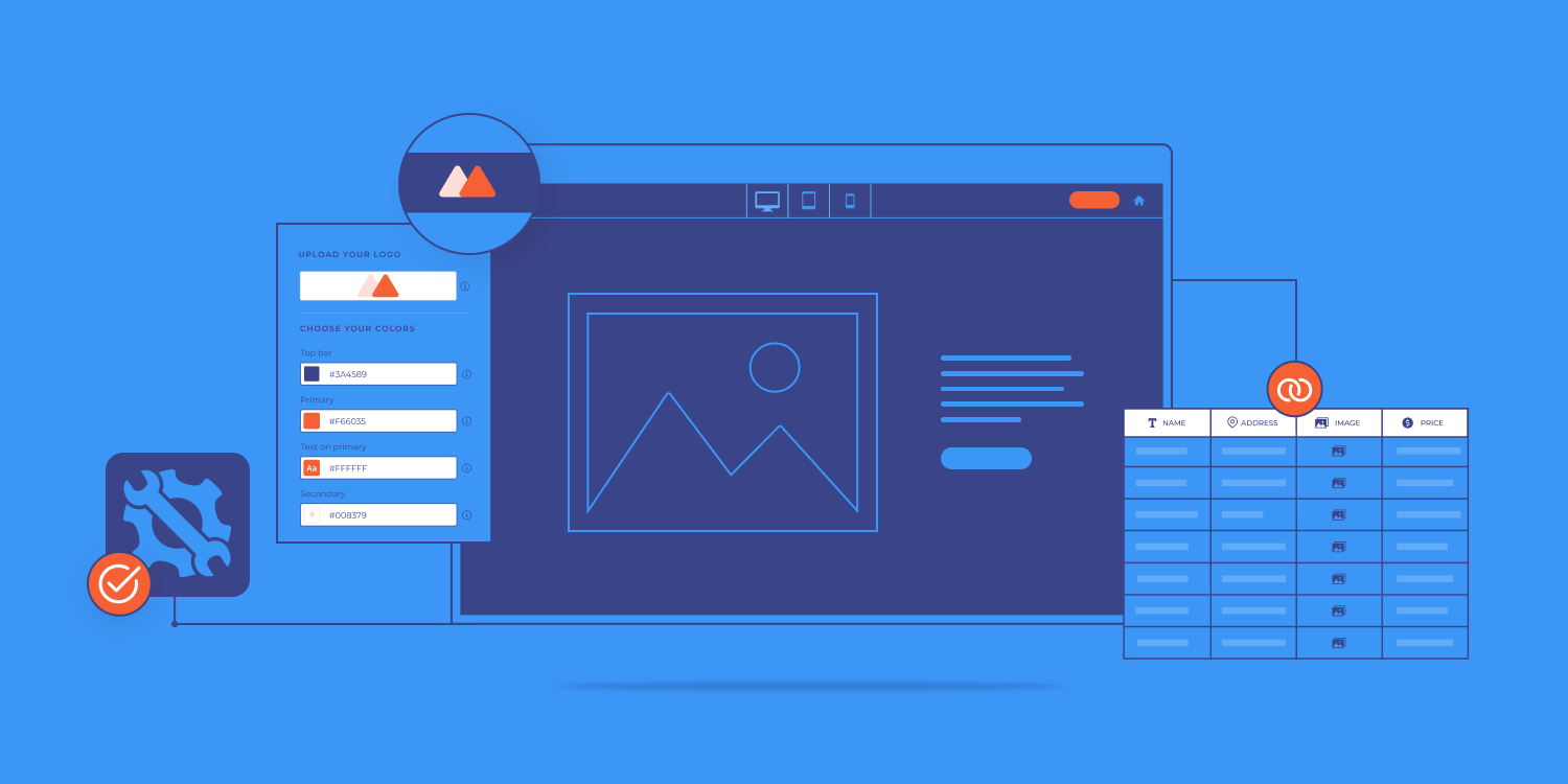 An illustration of a web page with Connected Data and Dynamic Pages
