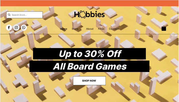 A screenshot of promotions over an eComemrce site