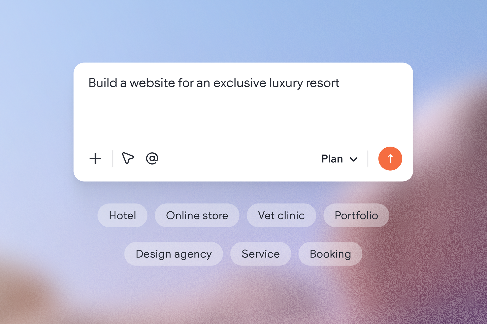 A site being generated conversationally