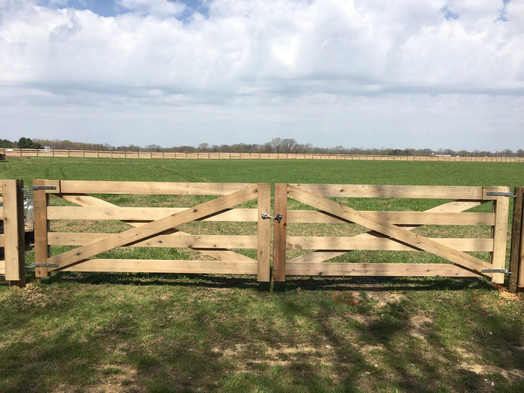 Gate Located Within A Fenced Area In A Field - Columbus, IN - Indiana Agricultural Fencing